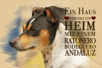 Nostalgieschild - Hundeschild im Retrostil Motiv: Ratonero Bodeguero Andaluz #1