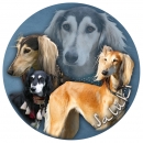 Aufkleber Saluki05 rund