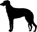 Autoaufkleber Scottish Deerhound stehend Silhouette