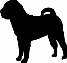 Shar-Pei stehend Silhouette